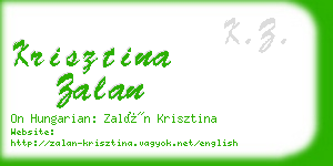 krisztina zalan business card